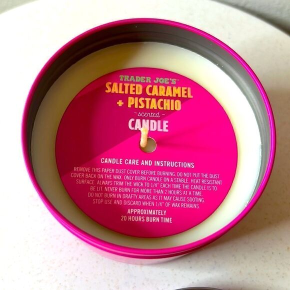 $20🌟 Trader Joe’s Salted Caramel + Pistachio Scented Candle - Picture 3 of 4